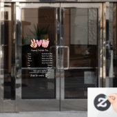 バブルティーレストランオープン時間 ウィンドウサイン (オフィスドア)