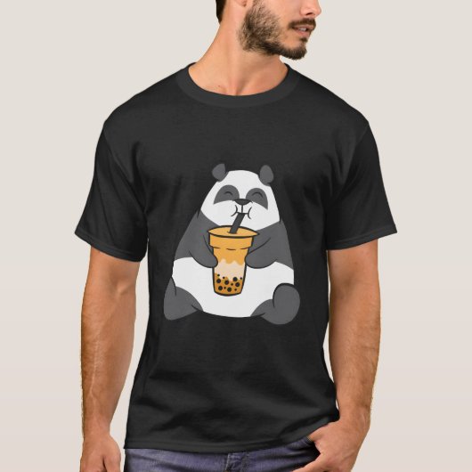 バブルティー付きパンダ Tシャツ (正面)