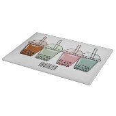 バブルティー漫画イラストレーション カッティングボード (角)