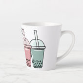 バブルティー漫画イラストレーション カフェラテマグ (右)