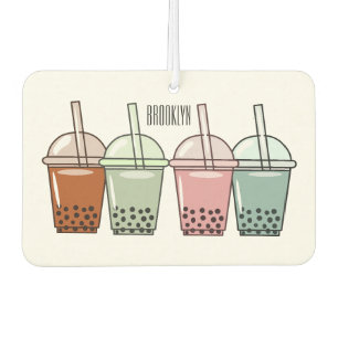 バブルティー漫画イラストレーション カーエアーフレッシュナー