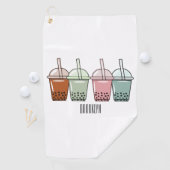 バブルティー漫画イラストレーション ゴルフタオル (インサイチュ)