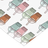 バブルティー漫画イラストレーション ショートテーブルランナー (コーナー)