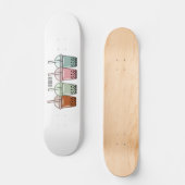 バブルティー漫画イラストレーション スケートボード (正面)