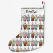 バブルティー漫画イラストレーション スモールクリスマスストッキング (裏面)