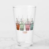 バブルティー漫画イラストレーション タンブラーグラス (裏面)