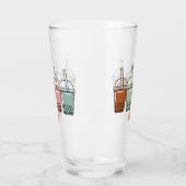 バブルティー漫画イラストレーション タンブラーグラス (左)