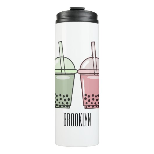 バブルティー漫画イラストレーション タンブラー (正面)