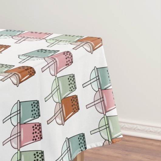 バブルティー漫画イラストレーション テーブルクロス (インサイチュ)