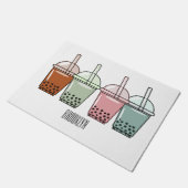 バブルティー漫画イラストレーション ドアマット (アングル)