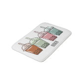 バブルティー漫画イラストレーション バスマット (アングル)