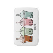 バブルティー漫画イラストレーション バスマット (正面縦)