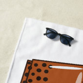 バブルティー漫画イラストレーション ビーチタオル (インサイチュ)