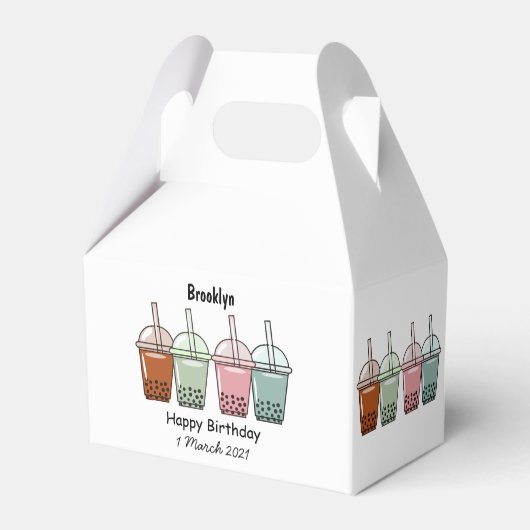 バブルティー漫画イラストレーション フェイバーボックス (裏面サイド)