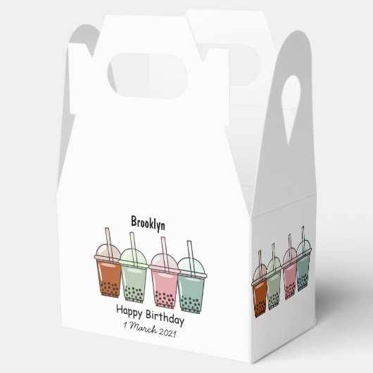 バブルティー漫画イラストレーション フェイバーボックス (オープン)