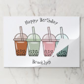 バブルティー漫画イラストレーション ペーパーパッド (折り畳み)