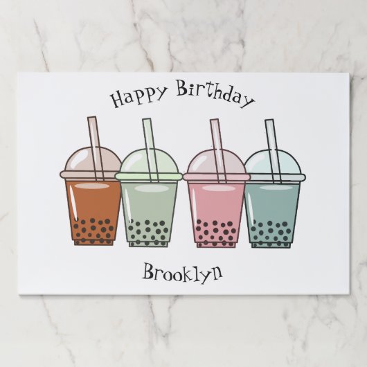 バブルティー漫画イラストレーション ペーパーパッド (正面)