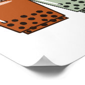 バブルティー漫画イラストレーション ポスター (角)