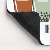 バブルティー漫画イラストレーション マウスパッド (コーナー)