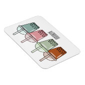 バブルティー漫画イラストレーション マグネット (右側)