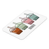 バブルティー漫画イラストレーション マグネット (左側)