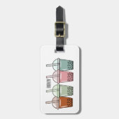 バブルティー漫画イラストレーション ラゲッジタグ (正面縦)