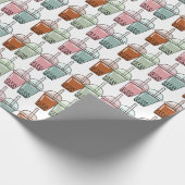 バブルティー漫画イラストレーション ラッピングペーパー (角)