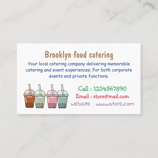 バブルティー漫画イラストレーション 名刺 (正面)