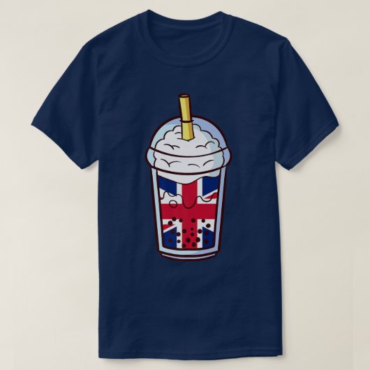 バブルティー素晴らしイギリスブリティッシュ素晴らしイギリスプレ Tシャツ (デザイン正面)