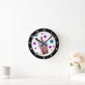 バブルティー – バブルバックグラウンド ラウンド壁時計 (ホーム)
