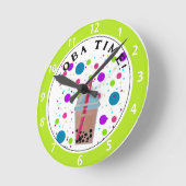 バブルティー – バブルバックバックラウンドクロック ラウンド壁時計 (傾斜)