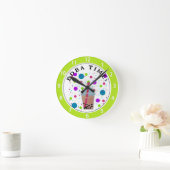 バブルティー – バブルバックバックラウンドクロック ラウンド壁時計 (ホーム)