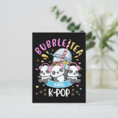 バブルティーKポップ・アートのギフト女の子ボバティーギフト韓国 ポストカード (スタンド正面)