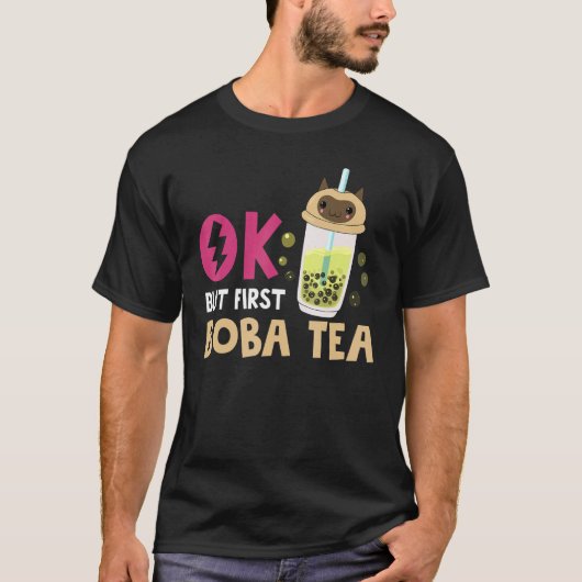 バブルティーOkが最初のボバティー Tシャツ (正面)