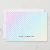 バブルテーマガールズフォトバブル誕生日パーティー 招待状 (裏面)