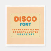 バブルディスコフォントはっきりしたヴィンテージ文字 スタンダードランチョンナプキン (正面)