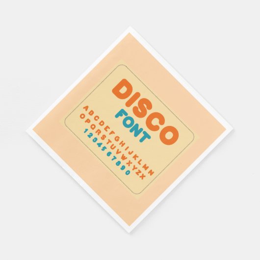 バブルディスコフォントはっきりしたヴィンテージ文字 スタンダードランチョンナプキン (角)
