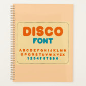 バブルディスコフォントはっきりしたヴィンテージ文字 プランナー手帳 (正面)