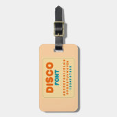 バブルディスコフォントはっきりしたヴィンテージ文字 ラゲッジタグ (正面縦)