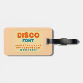 バブルディスコフォントはっきりしたヴィンテージ文字 ラゲッジタグ (裏面横)