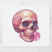 バブルトラブルスカルおもしろい- Gumスケルトン スパークリングワインラベル (シングルラベル)