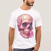 バブルトラブル スカル � 面白いガム スケルトン Tシャツ (正面)