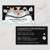 バブルドッグキャッツスパシッター新郎ペットケア 名刺 (正面/裏面)