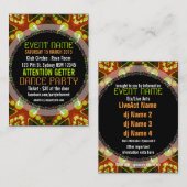 バブルドットイベントパーティーミニフライヤー 名刺 (正面/裏面)