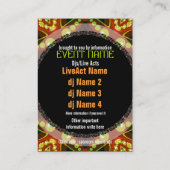 バブルドットイベントパーティーミニフライヤー 名刺 (裏面)