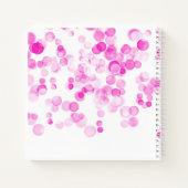 バブルドットピンク《写真》ぼけ味エフェクトスケッチ ノートブック (裏面)