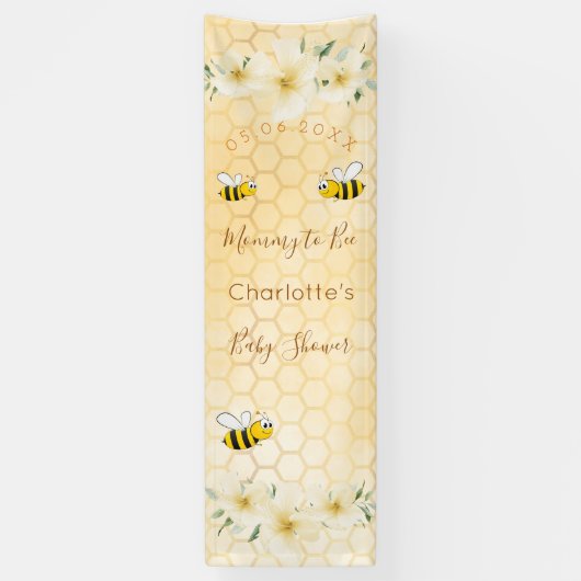 バブルハチの蜂の巣蜂の巣に赤ちゃんシャワーママ 横断幕 (縦)