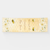 バブルハチの蜂の巣蜂の巣に赤ちゃんシャワーママ 横断幕 (横)