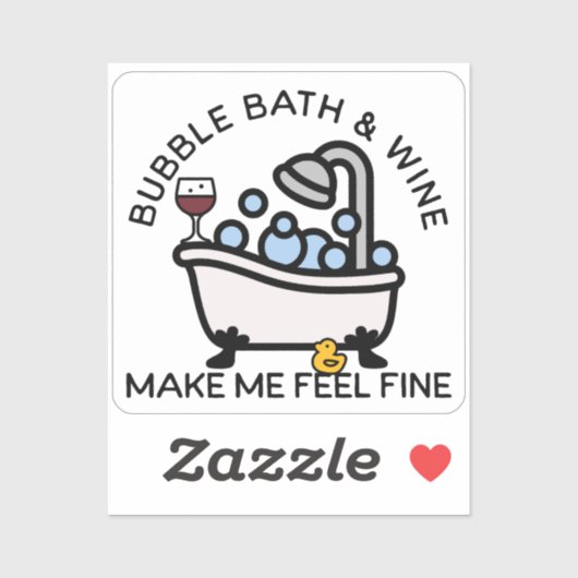 バブルバスとワイン シール (シート)