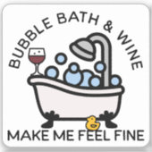 バブルバスとワイン シール (正面)